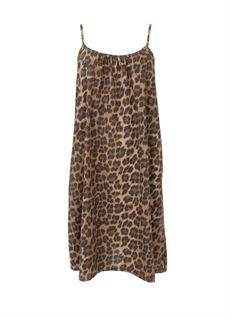 BLACK COLOUR KJOLE, BCMINNA SHORT STRAP DRESS, LEOPARD